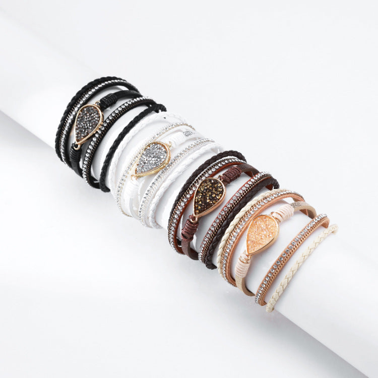 Leather & Shimmer Wrap Appeal Magnetic Bracelet - Rhondas Beauty Banter Boutique